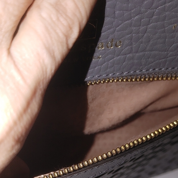 NWOT! Kate Spade Charcoal Gray Romy Perri Lane Leather Perforated Satchel - Picture 5 of 5